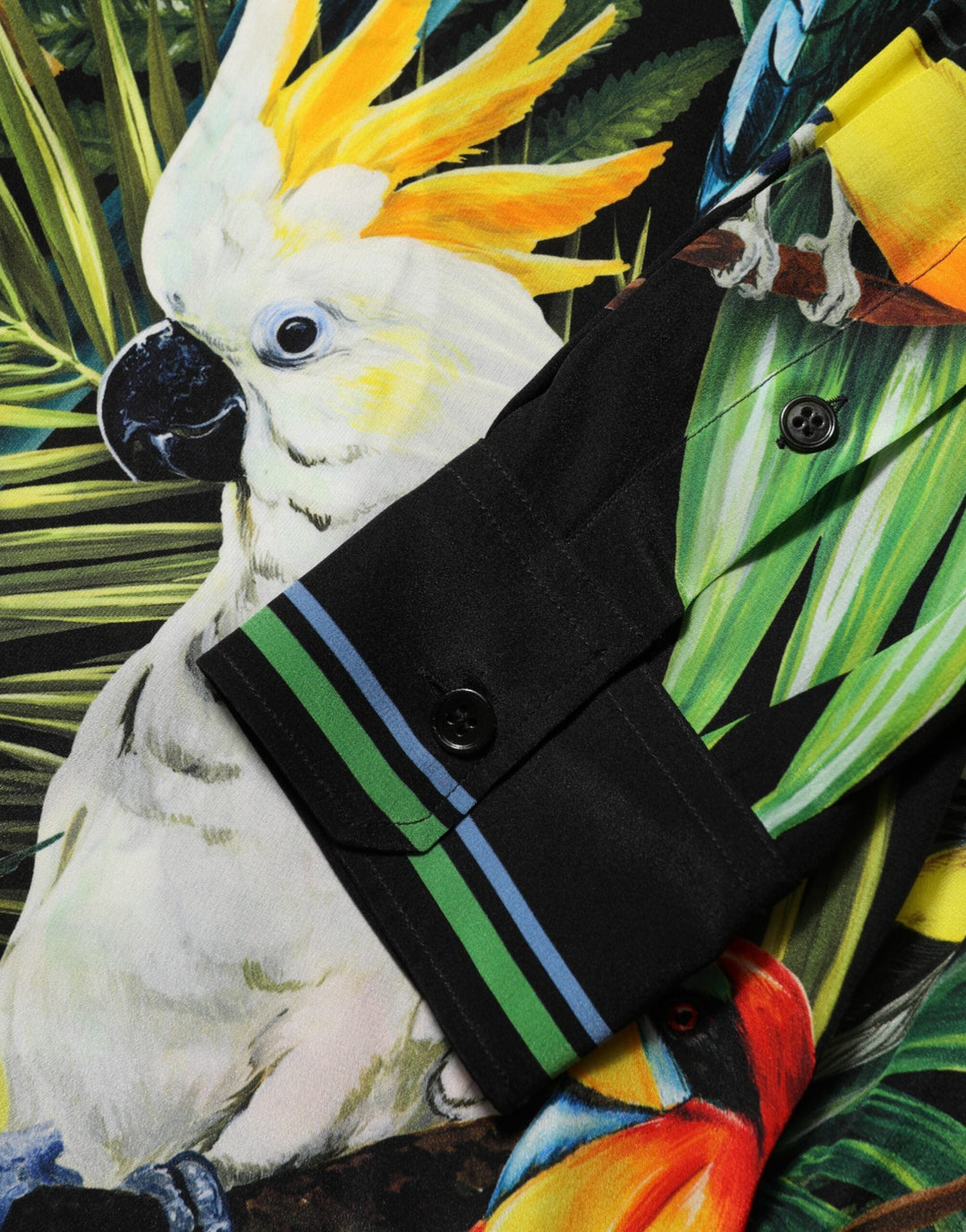 Dolce &amp; Gabbana Multicolor Parrot Print Lounge Casual Shirt