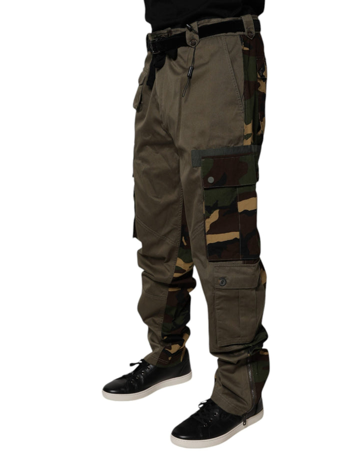 Men’s Dolce &amp; Gabbana Multicolor Patchwork Camouflage Cargo Pants