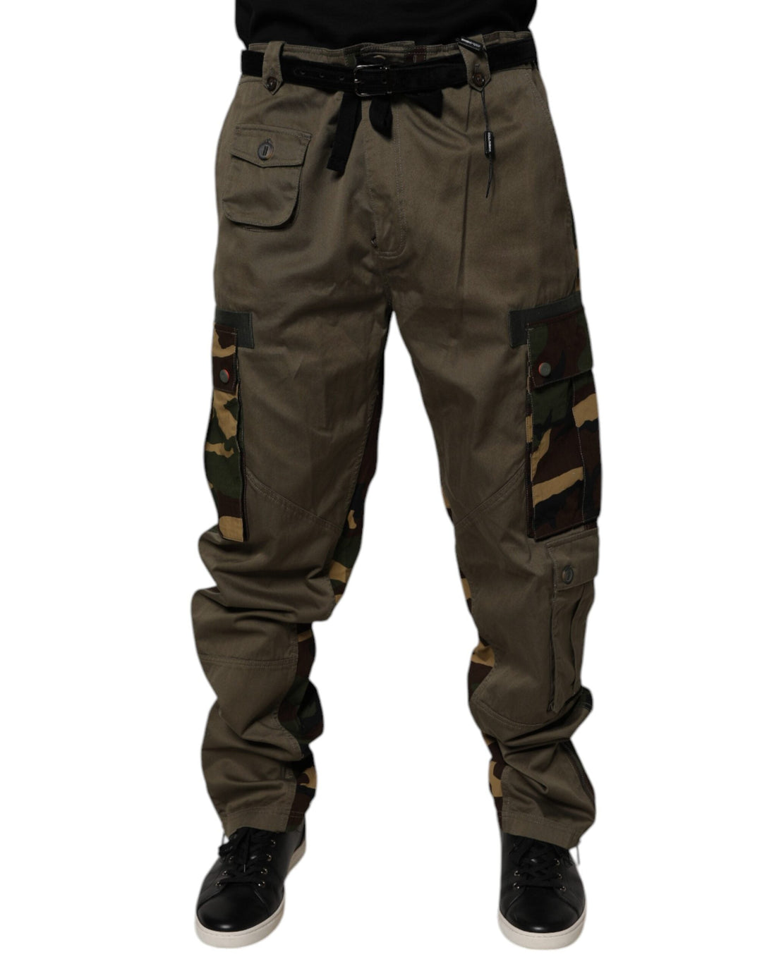 Men’s Dolce &amp; Gabbana Multicolor Patchwork Camouflage Cargo Pants