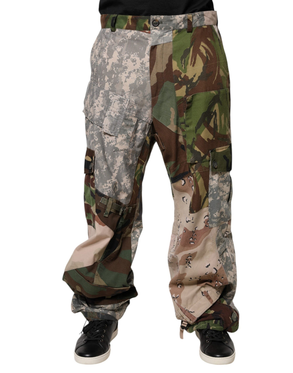 Men’s Dolce & Gabbana Multicolor Patchwork Camouflage Cargo Pants