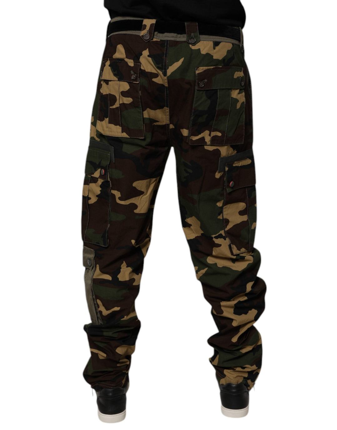 Men’s Dolce &amp; Gabbana Multicolor Patchwork Camouflage Cargo Pants
