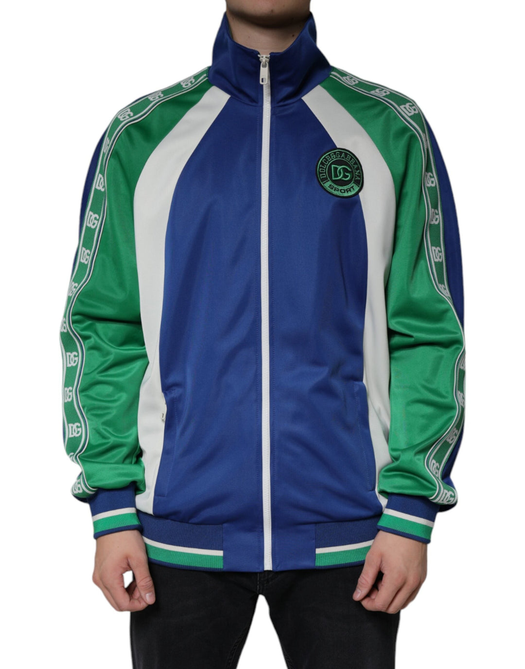 Men’s Dolce & Gabbana Multicolor Polyester Full Zip Bomber Jacket