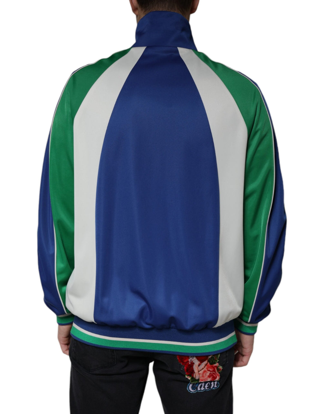Men’s Dolce &amp; Gabbana Multicolor Polyester Full Zip Bomber Jacket