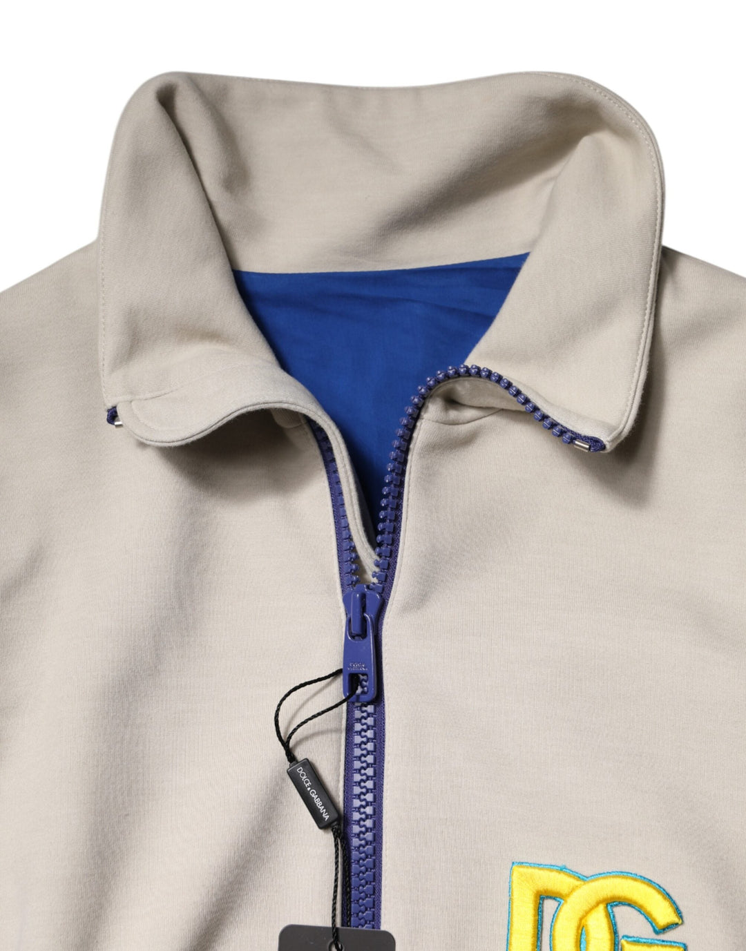 Men’s Dolce &amp; Gabbana Multicolor Polyester Full Zip Bomber Jacket