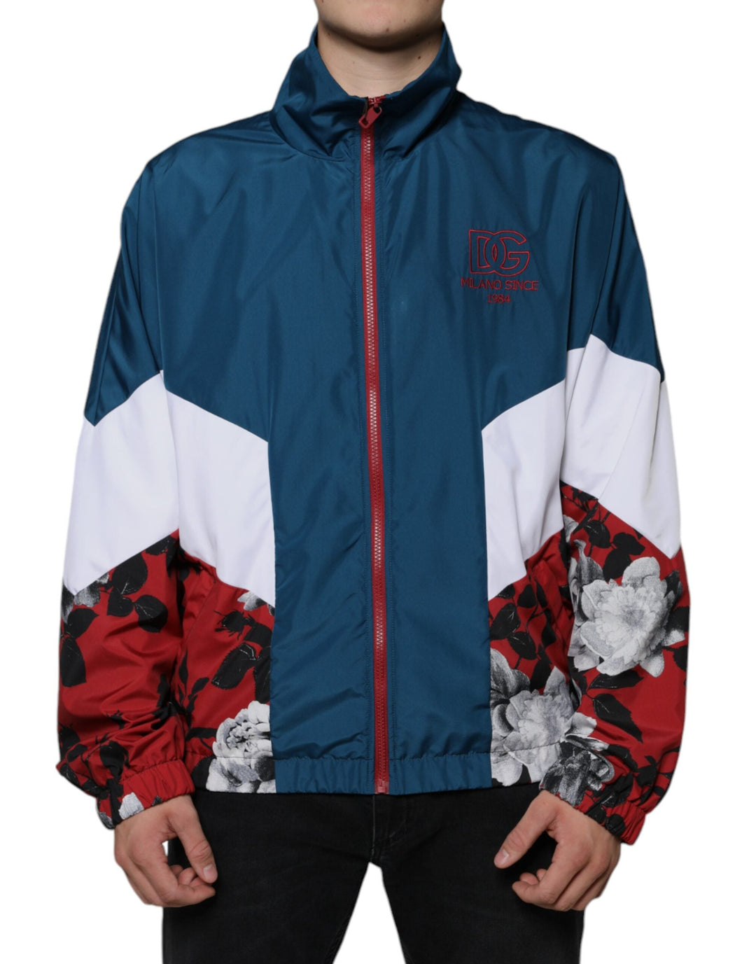 Men’s Dolce & Gabbana Multicolor Polyester Full Zip Jacket