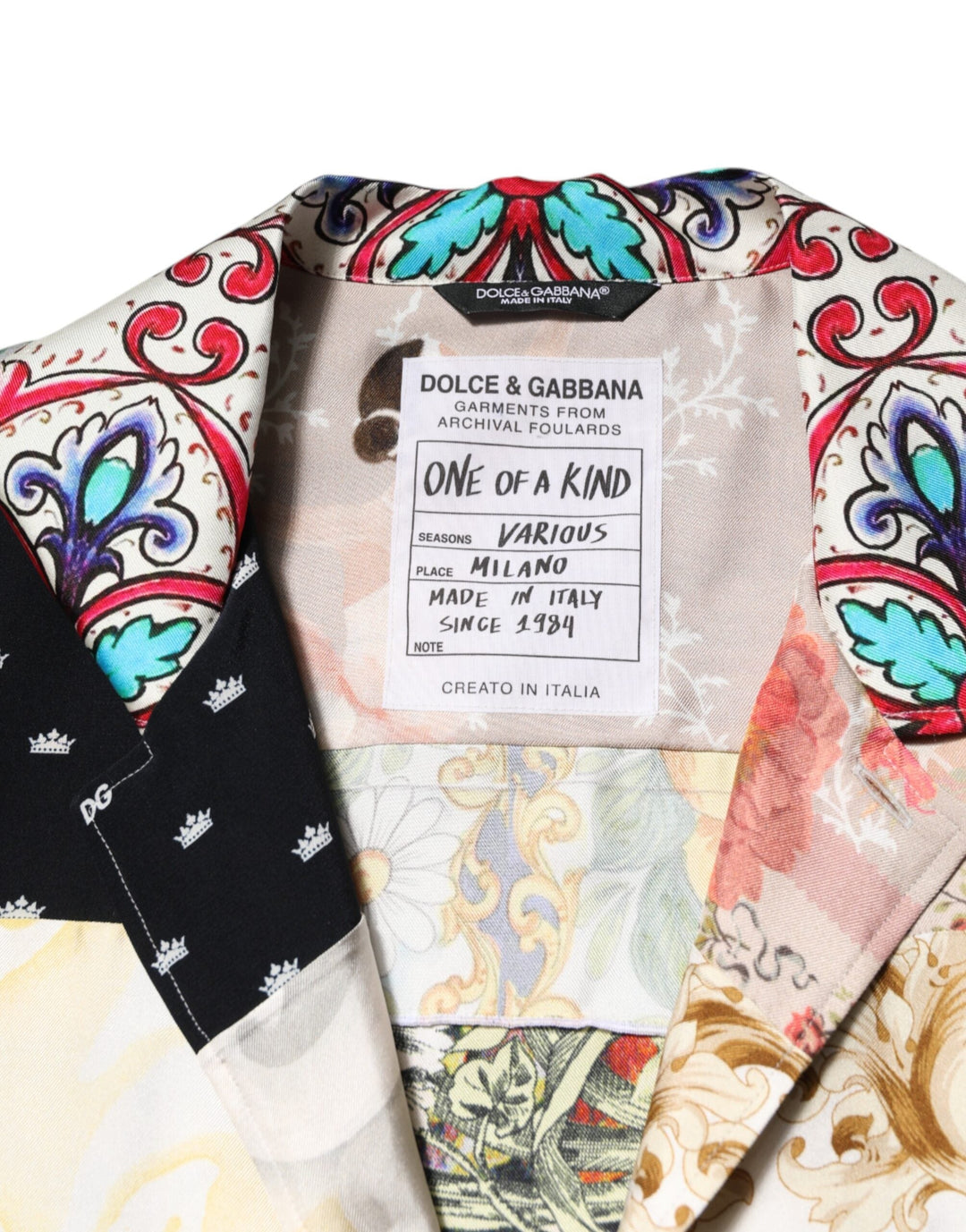 Dolce &amp; Gabbana Multicolor Printed Button Down Casual Shirt