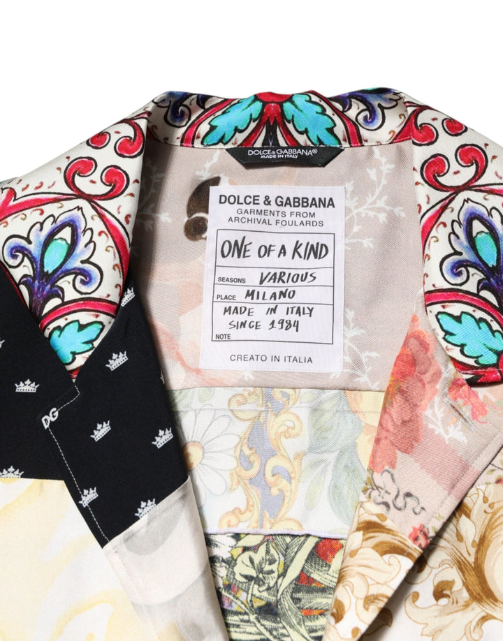 Dolce &amp; Gabbana Multicolor Printed Button Down Casual Shirt