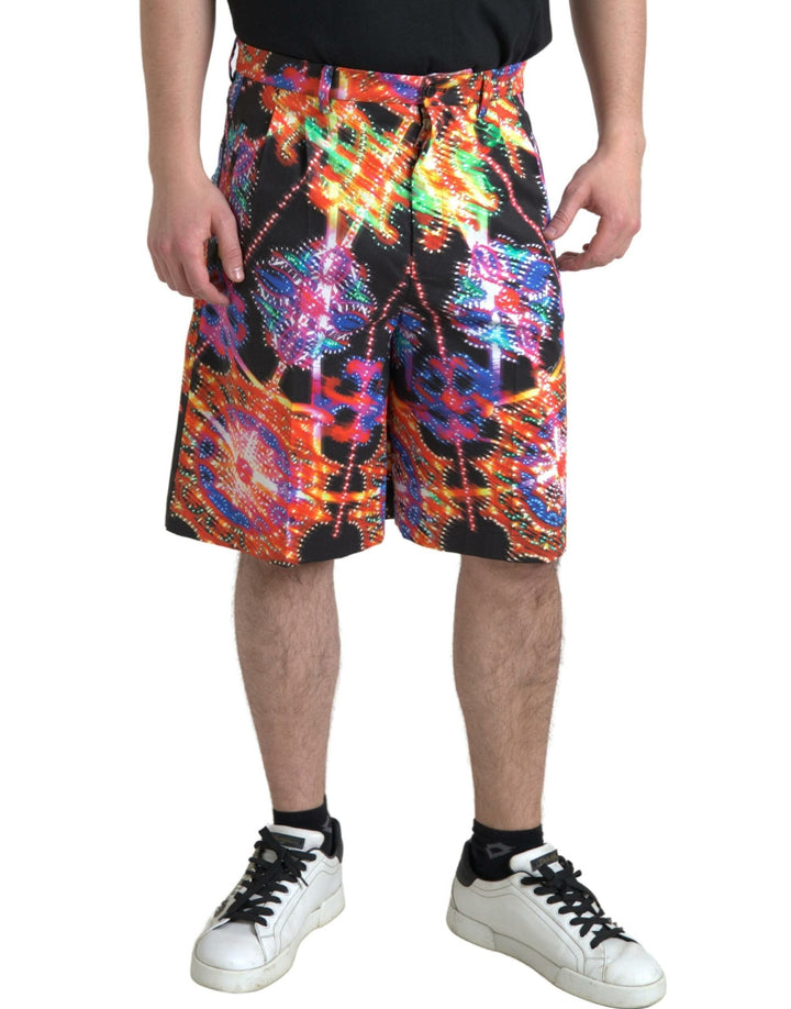 Men’s Dolce &amp; Gabbana Multicolor Printed Cotton Men Bermuda Shorts