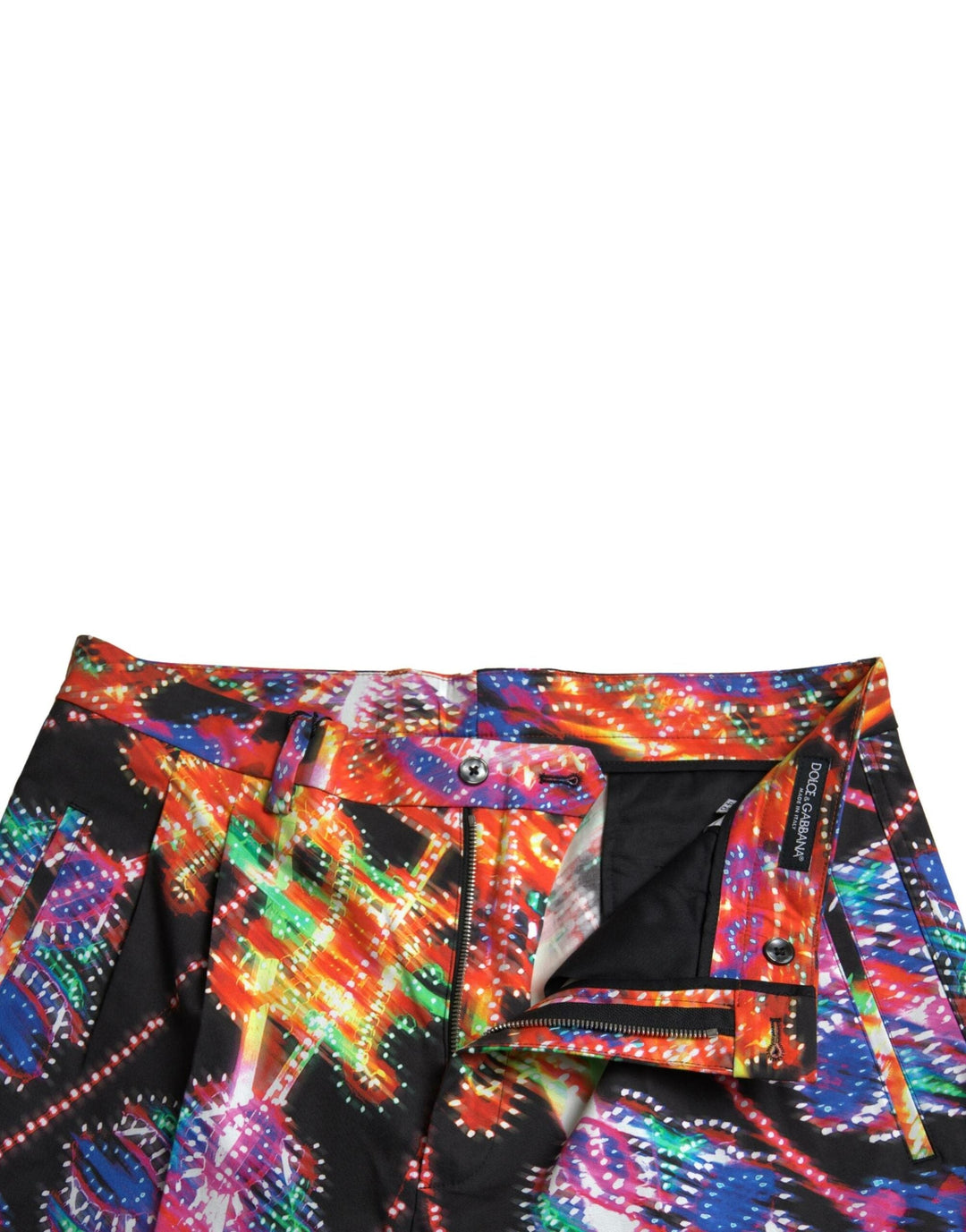 Men’s Dolce &amp; Gabbana Multicolor Printed Cotton Men Bermuda Shorts