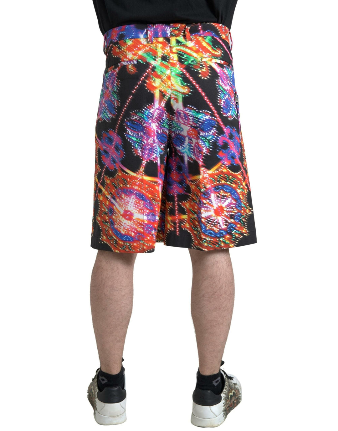 Men’s Dolce &amp; Gabbana Multicolor Printed Cotton Men Bermuda Shorts