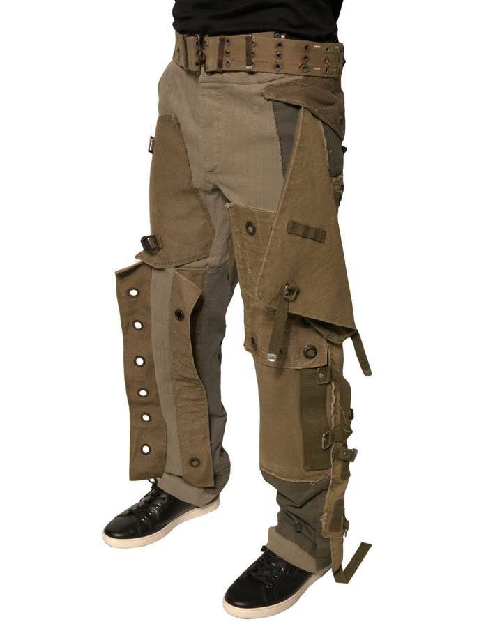 Men’s Dolce &amp; Gabbana Multicolor Reconstructed Flight Cargo Pants