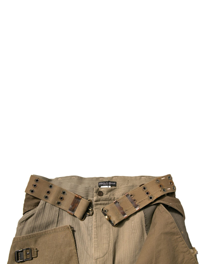 Men’s Dolce &amp; Gabbana Multicolor Reconstructed Flight Cargo Pants