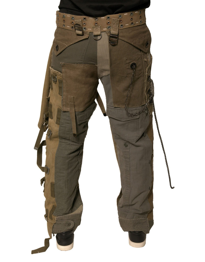 Men’s Dolce &amp; Gabbana Multicolor Reconstructed Flight Cargo Pants