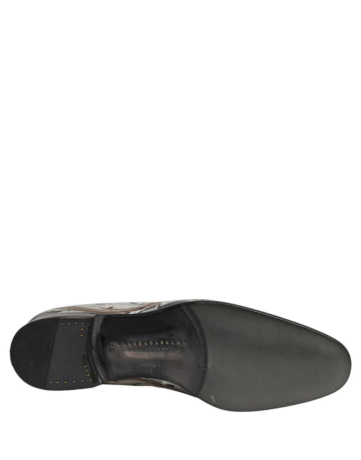 Men’s Dolce &amp; Gabbana Multicolor Roman Slip on Dress Loafers Shoes
