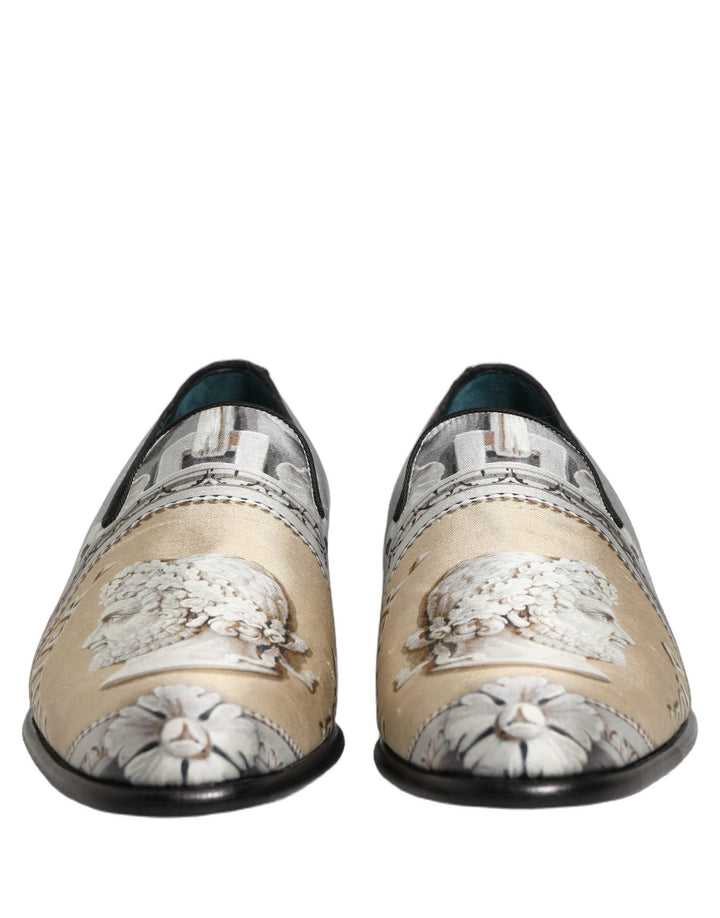Men’s Dolce &amp; Gabbana Multicolor Roman Slip on Dress Loafers Shoes