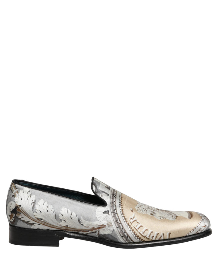 Men’s Dolce &amp; Gabbana Multicolor Roman Slip on Dress Loafers Shoes