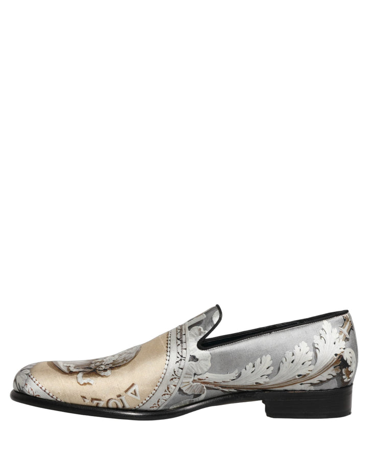 Men’s Dolce &amp; Gabbana Multicolor Roman Slip on Dress Loafers Shoes