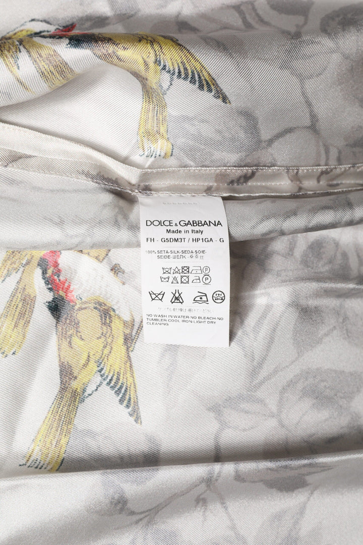 Dolce &amp; Gabbana Multicolor Silk Printed Button Down Shirt