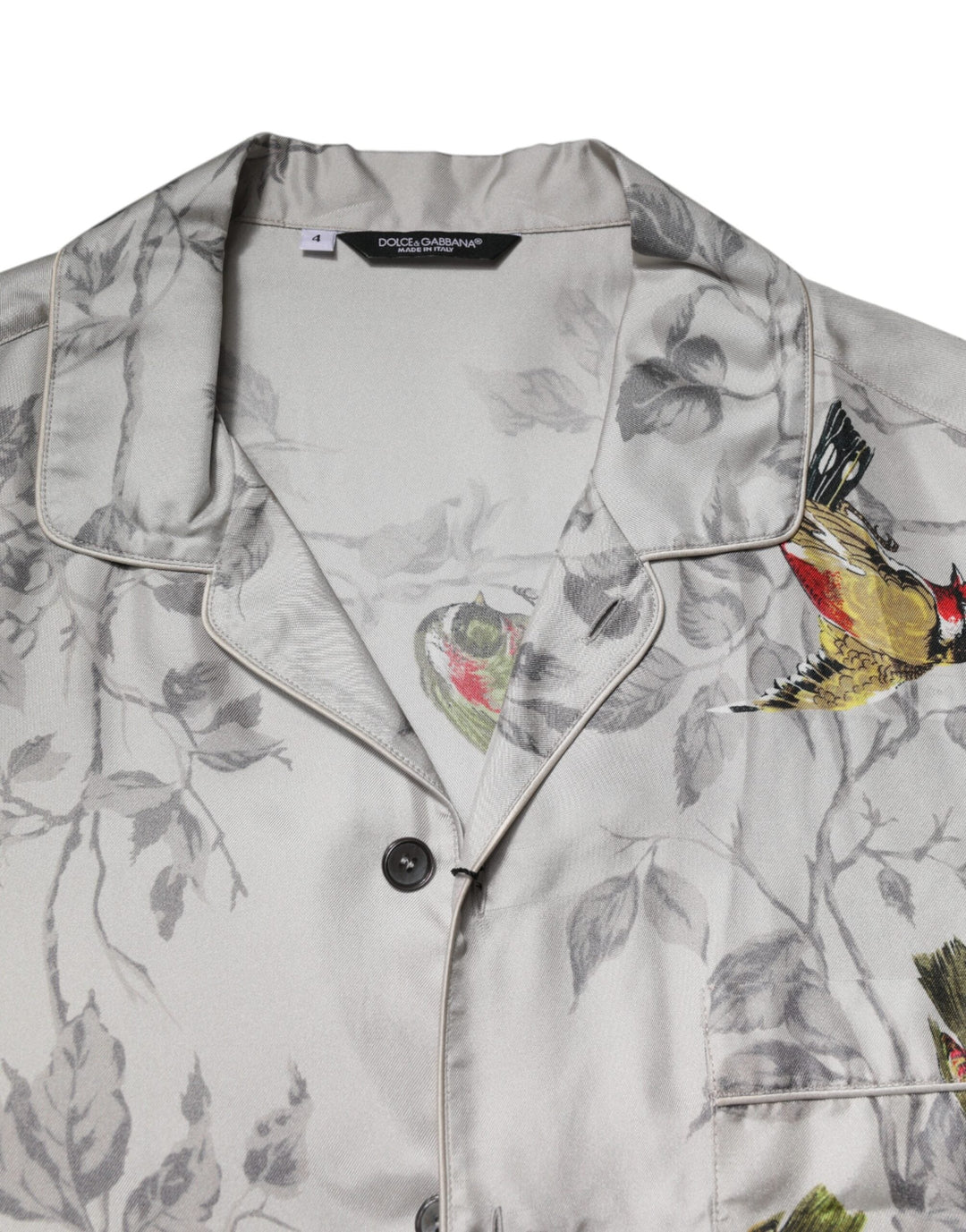 Dolce &amp; Gabbana Multicolor Silk Printed Button Down Shirt