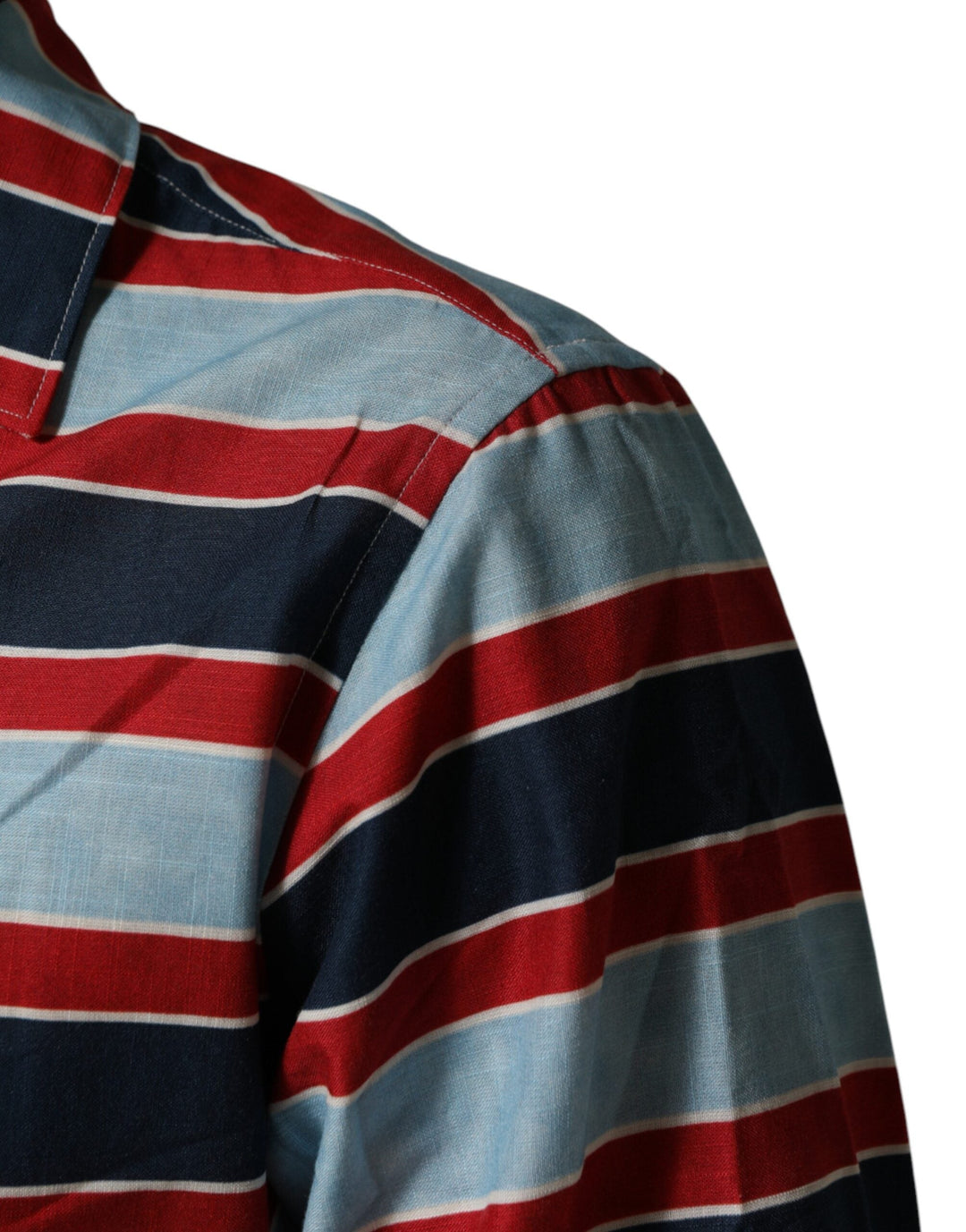 Men’s Dolce &amp; Gabbana Multicolor Stripes Cotton Men Button Down Shirt