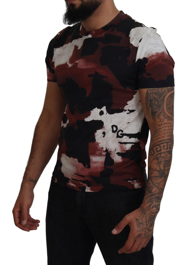 Dolce &amp; Gabbana Multicolor Tie Dye Cotton Crew Neck T-shirt