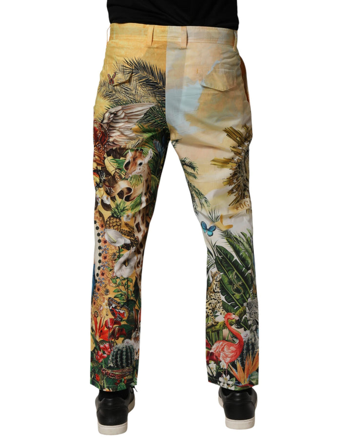 Men’s Dolce &amp; Gabbana Multicolor Tropical King Lounge Trouser Pants