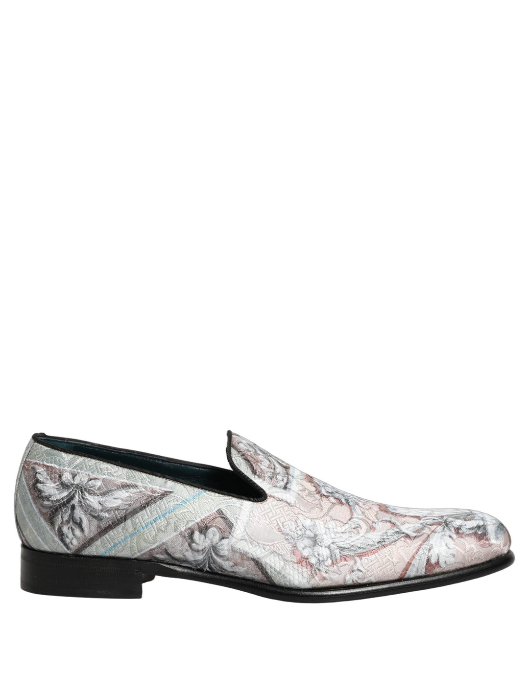 Men’s Dolce &amp; Gabbana Multicolor Velvet Baroque Dress Loafers Shoes