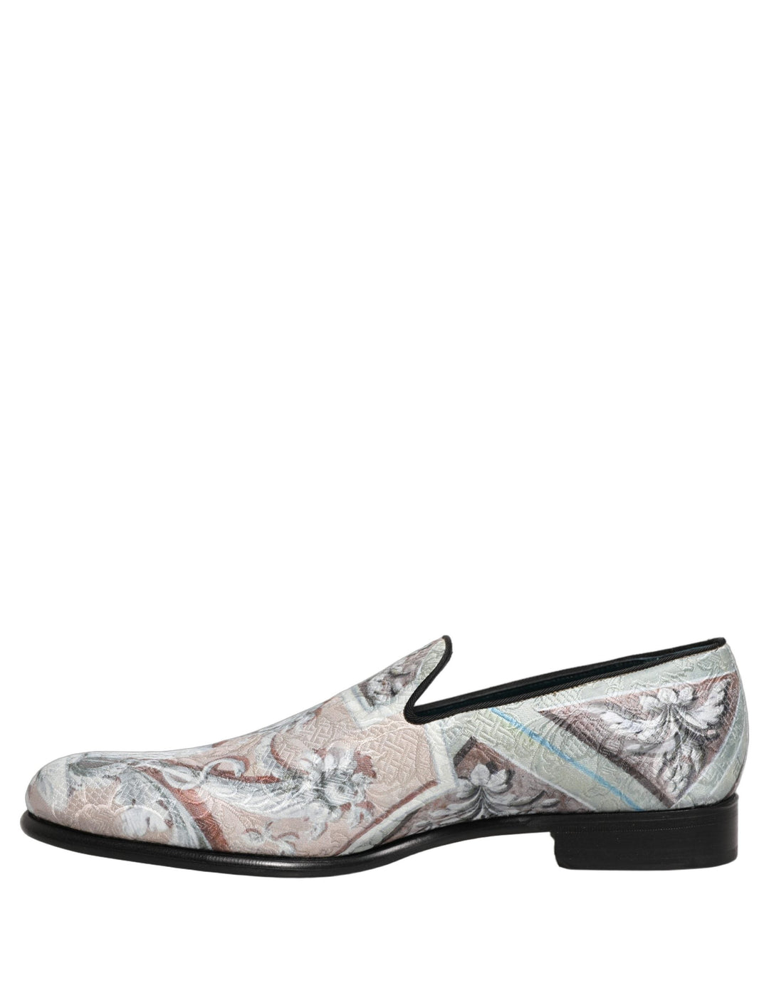 Men’s Dolce &amp; Gabbana Multicolor Velvet Baroque Dress Loafers Shoes