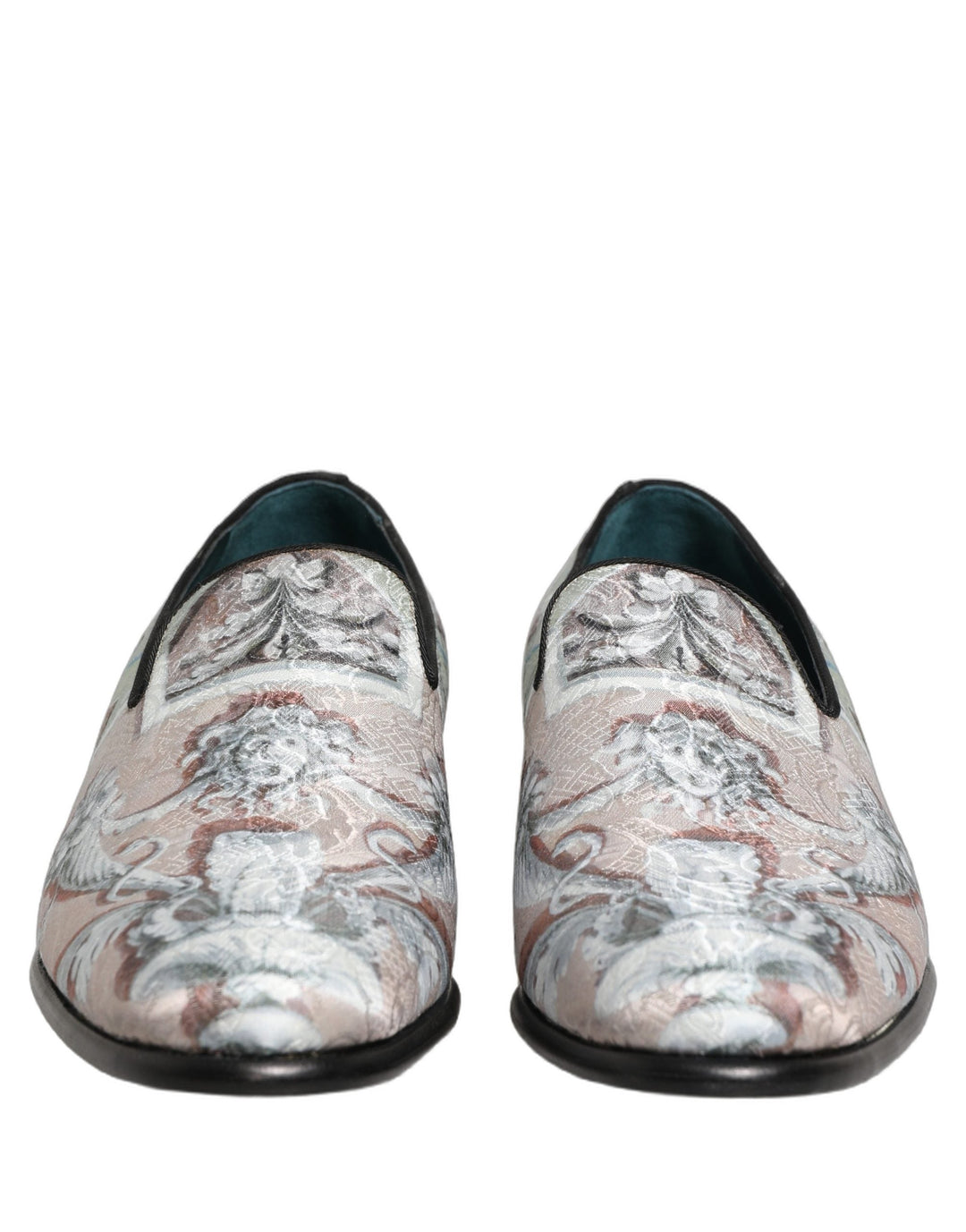 Men’s Dolce &amp; Gabbana Multicolor Velvet Baroque Dress Loafers Shoes
