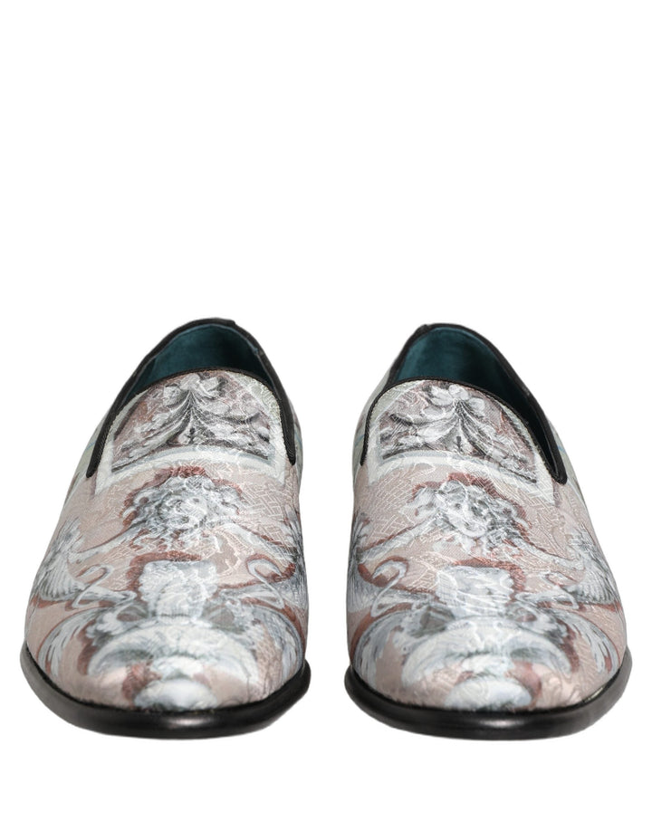 Men’s Dolce &amp; Gabbana Multicolor Velvet Baroque Dress Loafers Shoes
