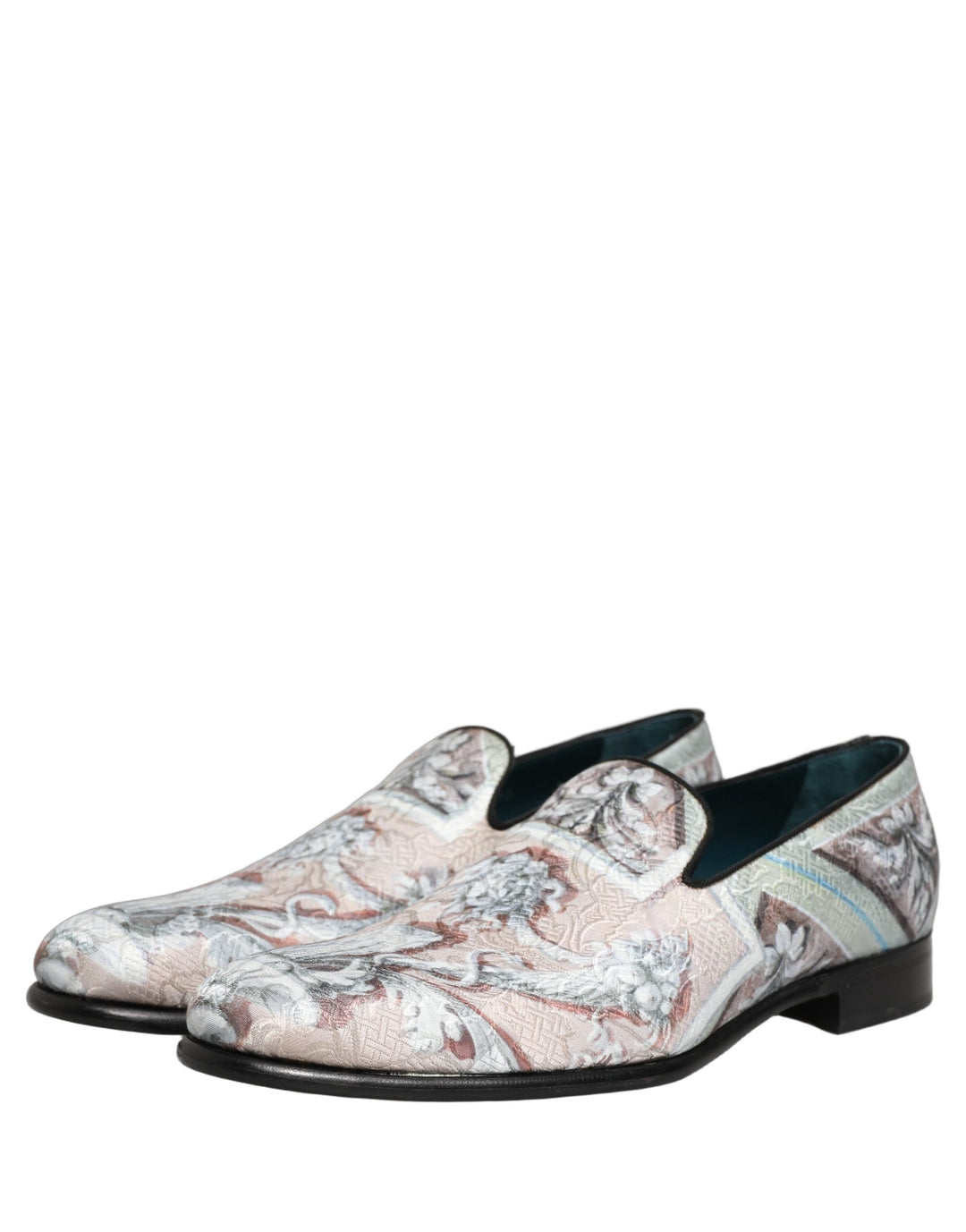 Men’s Dolce &amp; Gabbana Multicolor Velvet Baroque Dress Loafers Shoes