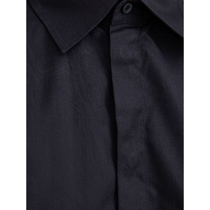 Dolce &amp; Gabbana Navy Blue Cotton Dress Shirt