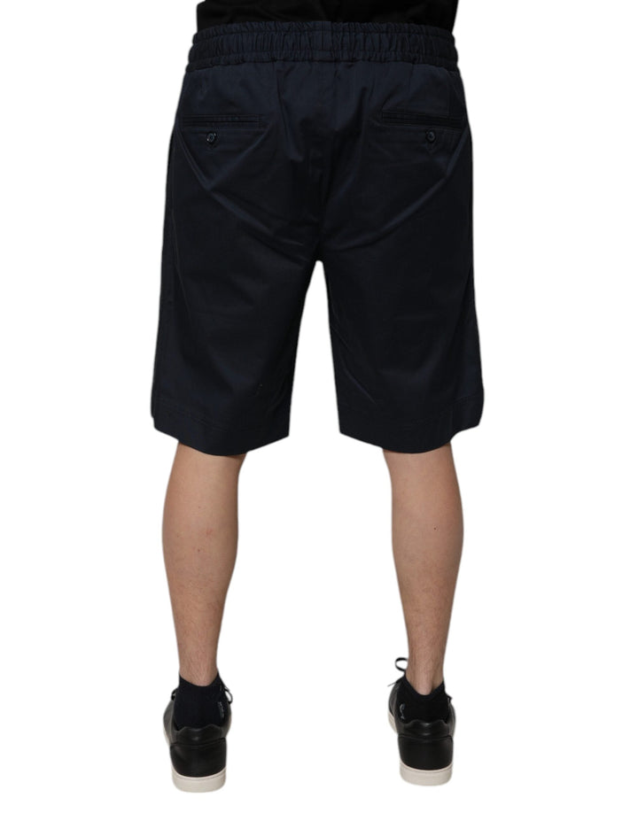 Men’s Dolce &amp; Gabbana Navy Blue Cotton Stretch Men Bermuda Shorts