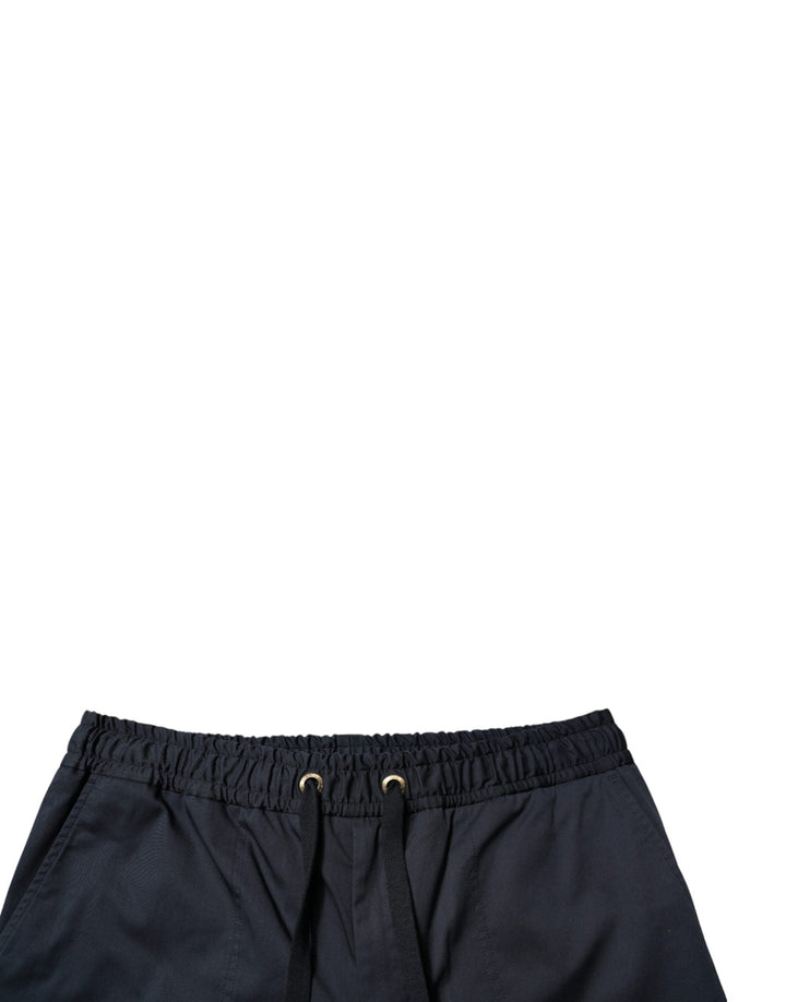 Men’s Dolce &amp; Gabbana Navy Blue Cotton Stretch Men Bermuda Shorts