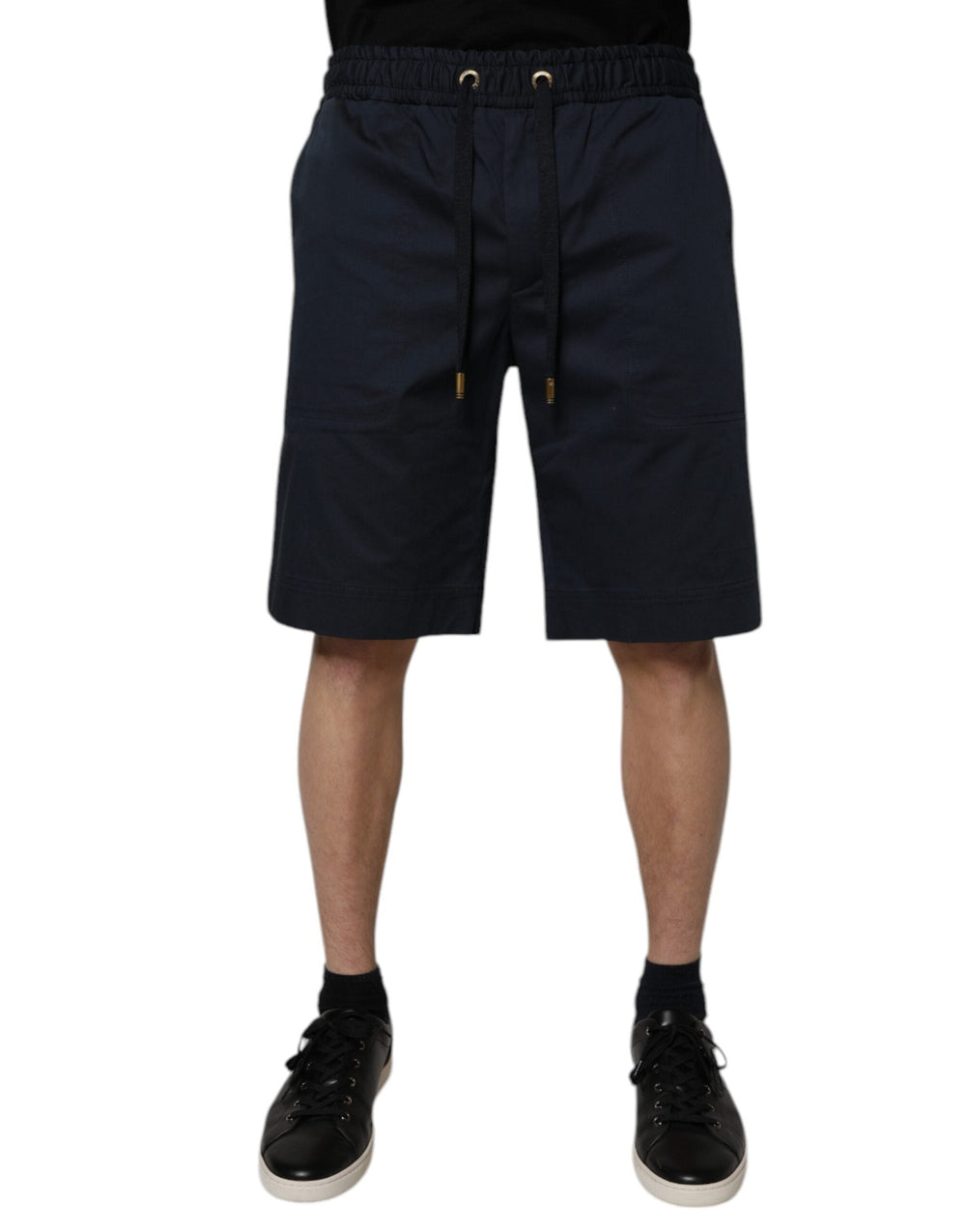 Men’s Dolce & Gabbana Navy Blue Cotton Stretch Men Bermuda Shorts
