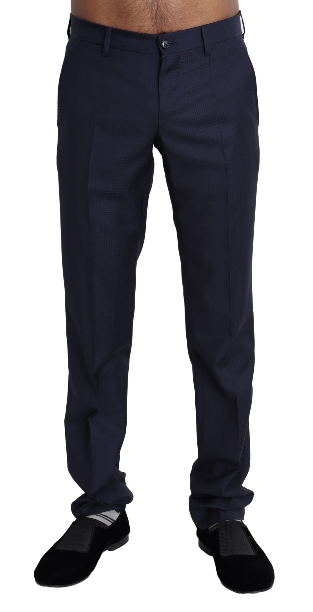 Men’s Dolce &amp; Gabbana Navy Blue Dress Formal Men Trouser Pants