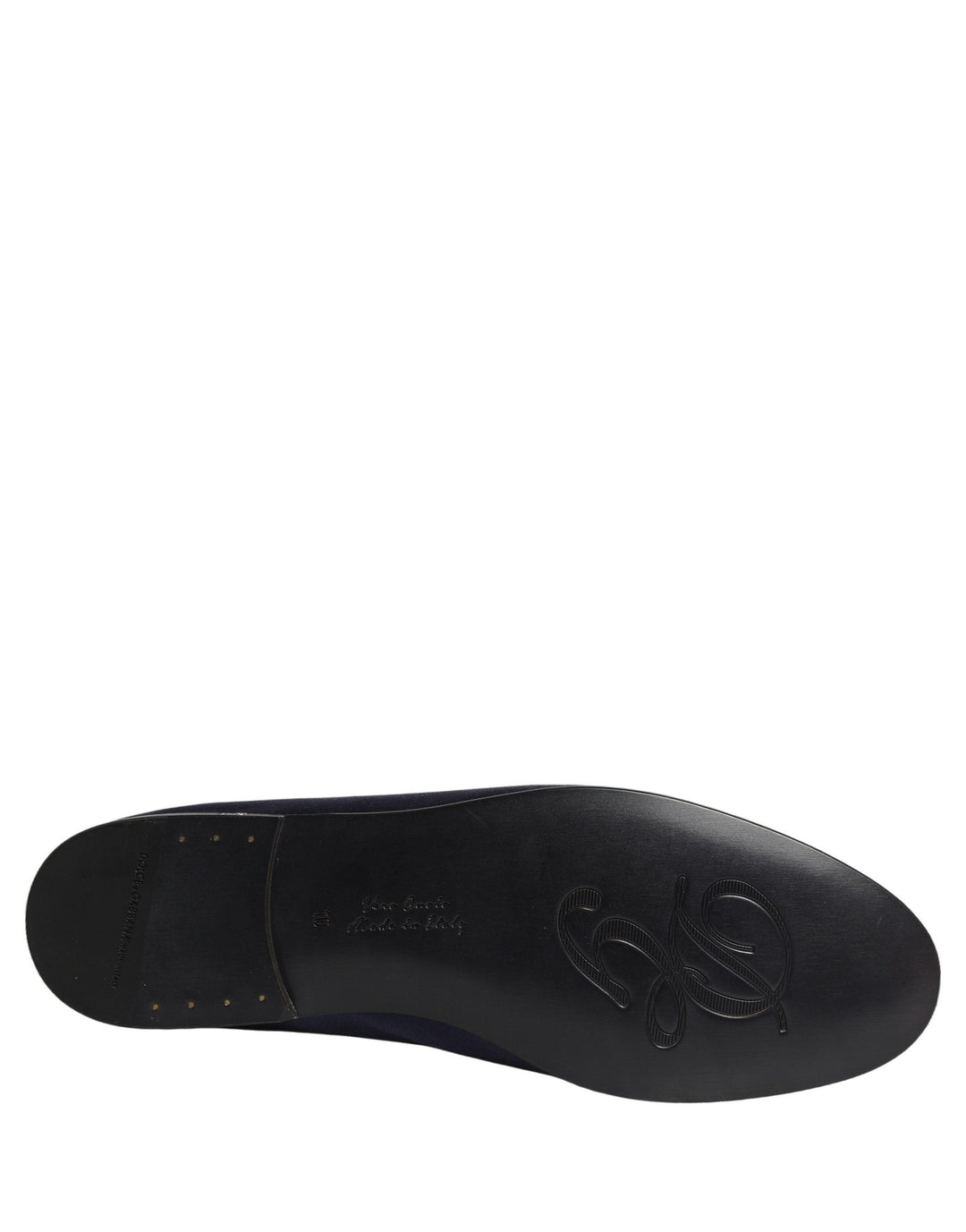 Men’s Dolce &amp; Gabbana Navy Blue Satin Dg Logo Dress Loafers Shoes