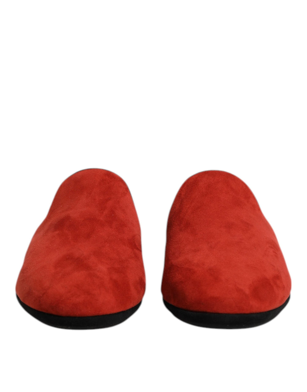 Men’s Dolce & Gabbana Orange Suede Slides Flat Slipper Shoes