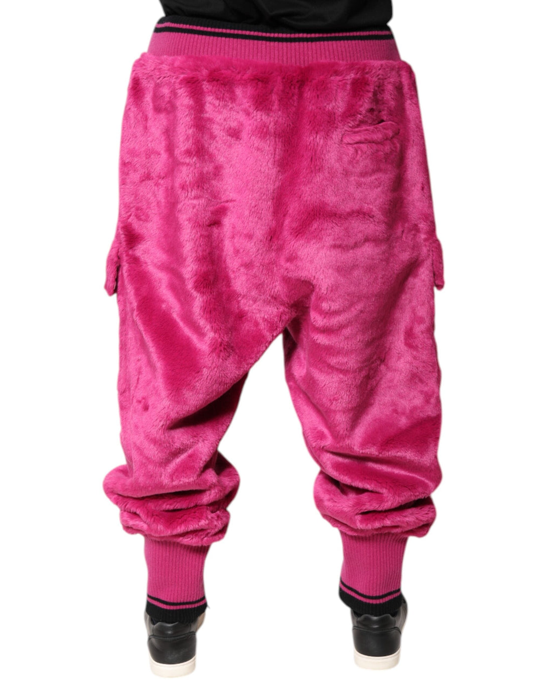 Men’s Dolce &amp; Gabbana Pink Acrylic Cargo Jogging Sweatpants Pants