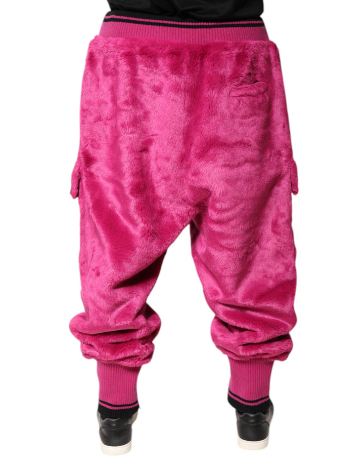 Men’s Dolce &amp; Gabbana Pink Acrylic Cargo Jogging Sweatpants Pants