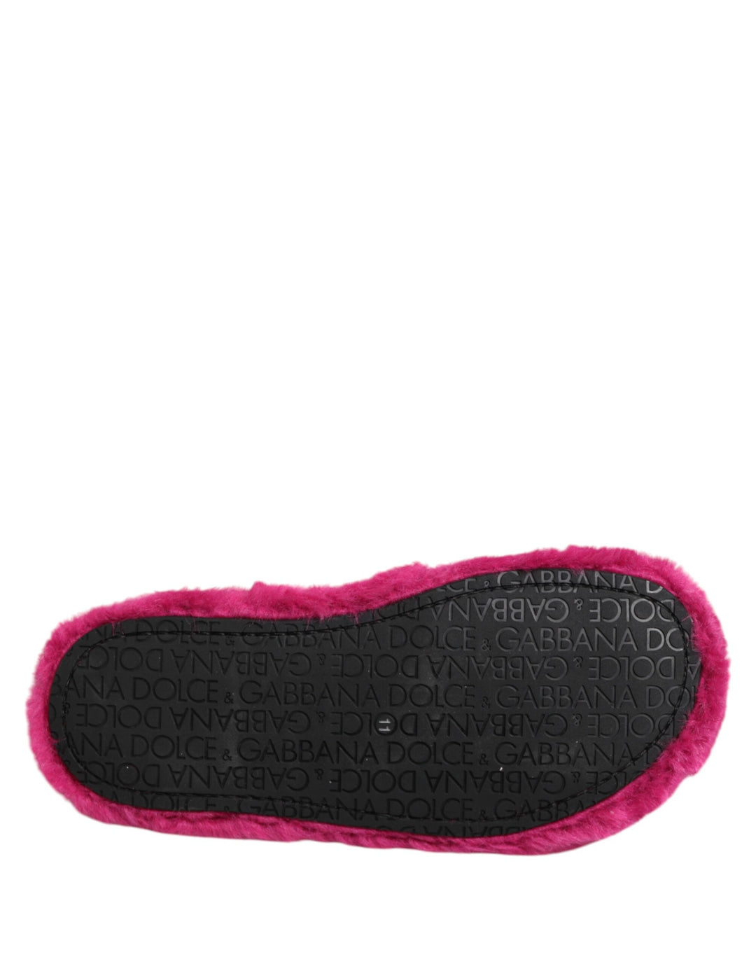 Men’s Dolce &amp; Gabbana Pink Acrylic Faux Fur Mens Flats Sandals Shoes