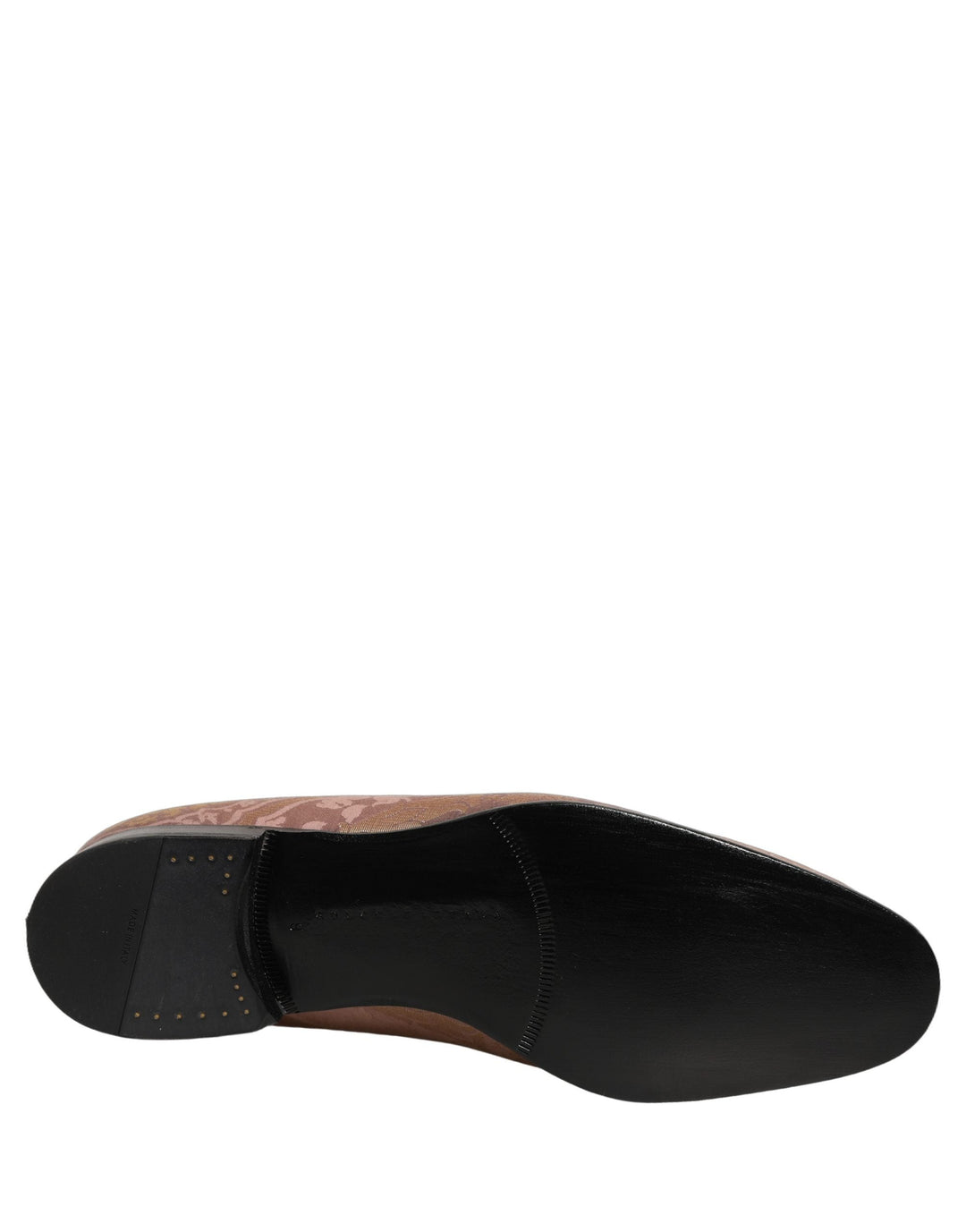 Men’s Dolce &amp; Gabbana Pink Brocade Men Slip on Dress Loafers Shoes