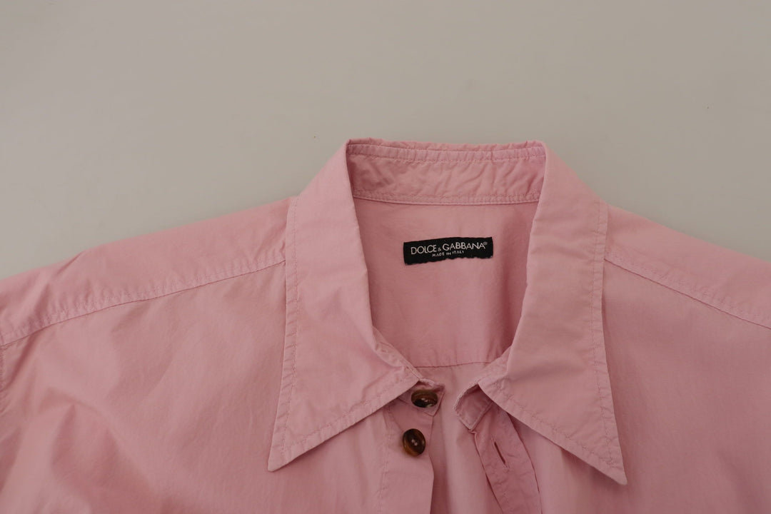 Men’s Dolce &amp; Gabbana Pink Casual Button Down Long Sleeves Shirt
