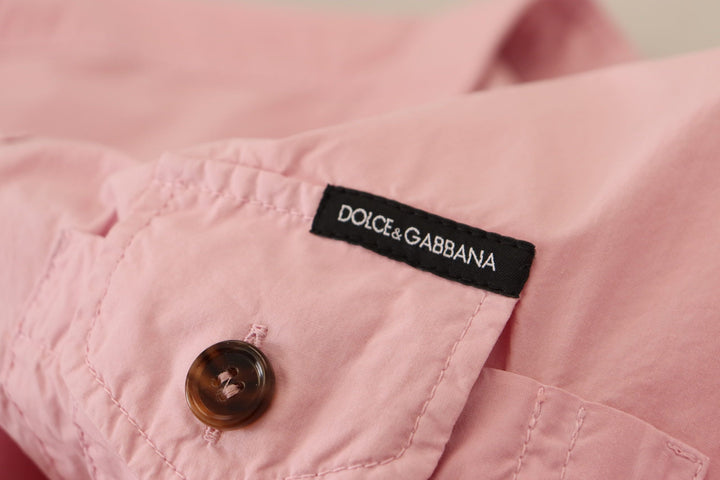 Men’s Dolce &amp; Gabbana Pink Casual Button Down Long Sleeves Shirt