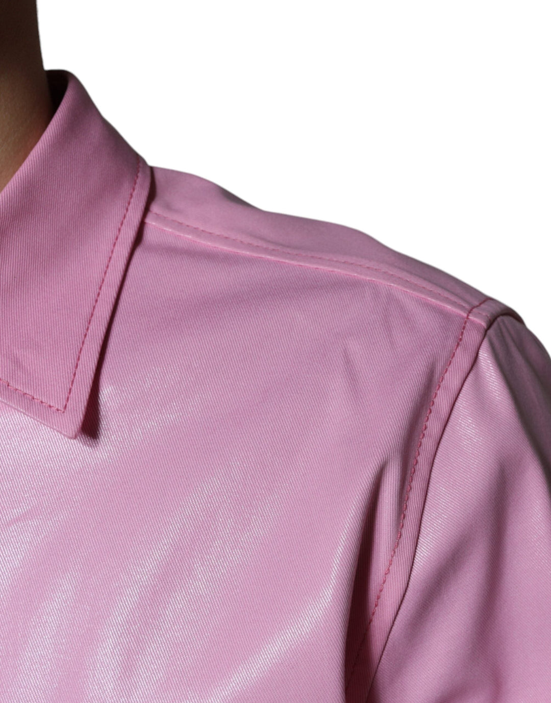 Men’s Dolce &amp; Gabbana Pink Cotton Collared Button Down Shirt