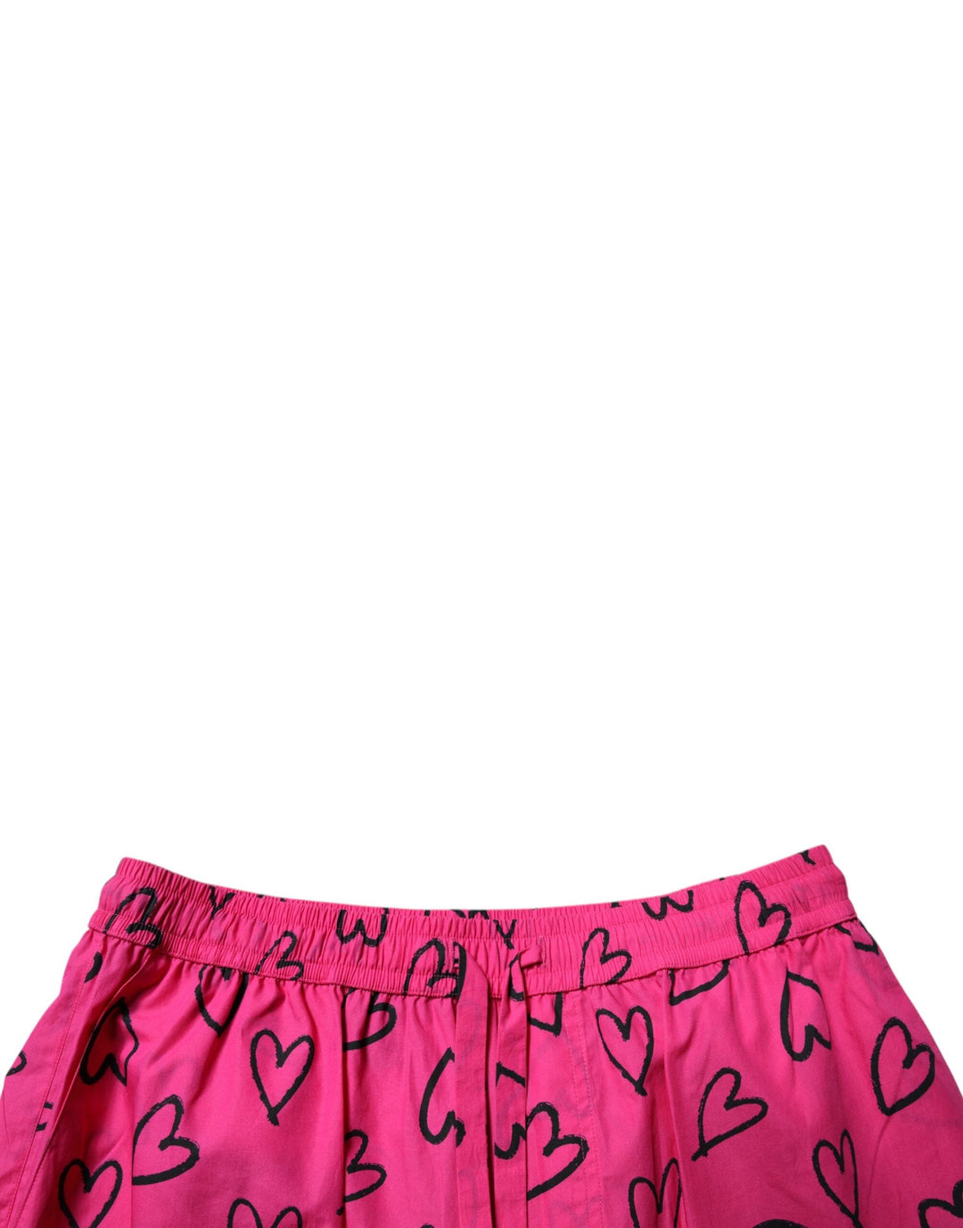 Men’s Dolce &amp; Gabbana Pink Cotton Heart Print Bermuda Shorts