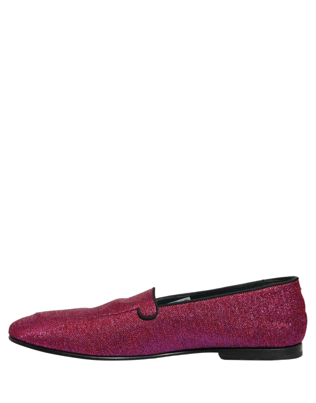 Men’s Dolce &amp; Gabbana Pink Glitter Lurex Logo Dress Loafers Shoes