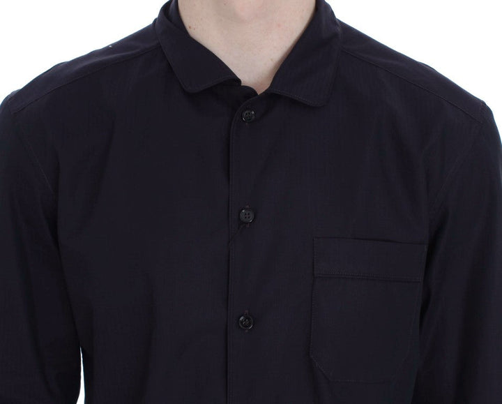 Men’s Dolce &amp; Gabbana Purple Striped Cotton Pajama Lounge Shirt