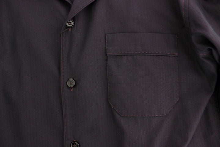 Men’s Dolce &amp; Gabbana Purple Striped Cotton Pajama Lounge Shirt