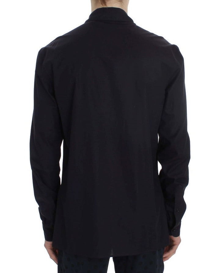 Men’s Dolce &amp; Gabbana Purple Striped Cotton Pajama Lounge Shirt